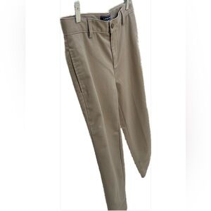 NWT Lands End Chinos, Flat Front, Button/Zip, Straight Leg Khaki, Boys Size 14s